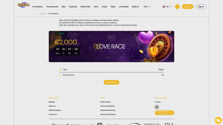 Spinland.bet Casino — Tournaments