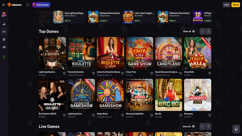Spinmacho Casino — Livedealer
