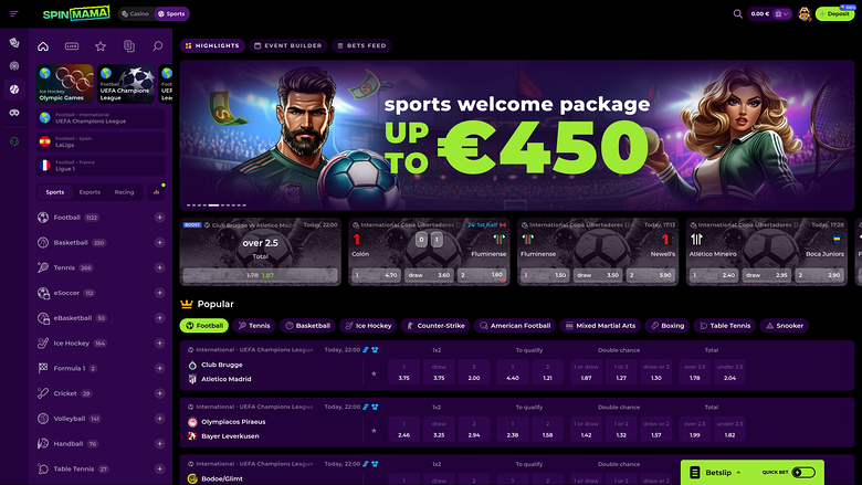 Spinmama Casino — Sportsbook