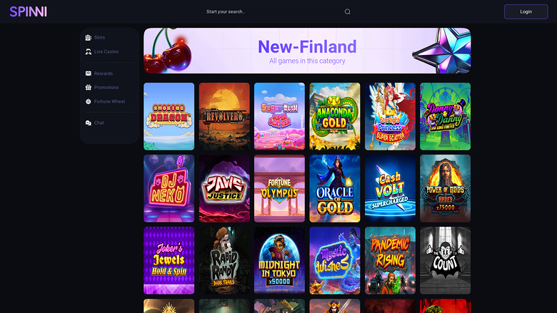 Spinni Casino — Games lobby