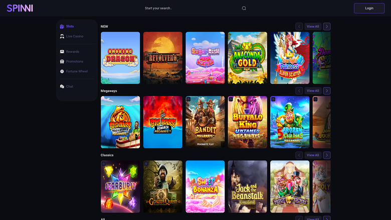 Spinni Casino — Homepage