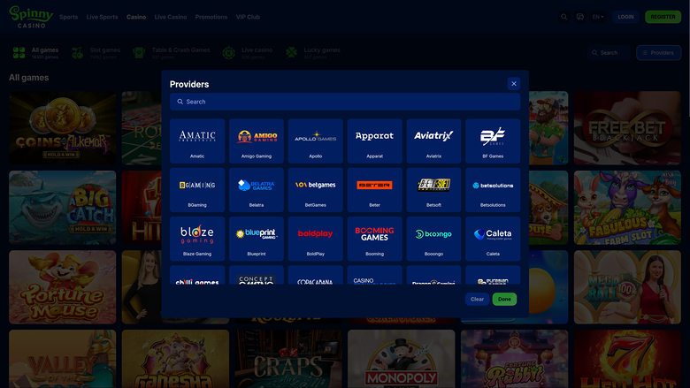 Spinny Casino — Developers