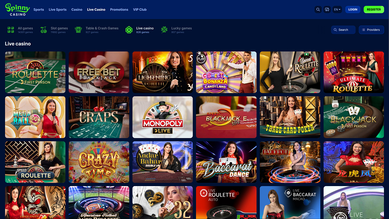 Spinny Casino — Livedealer