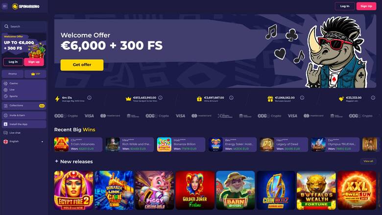 Spinorhino Casino — Homepage