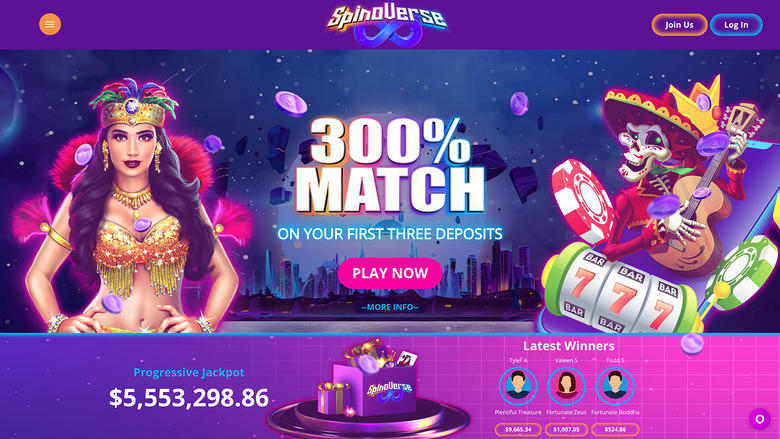 Spinoverse Casino — Homepage