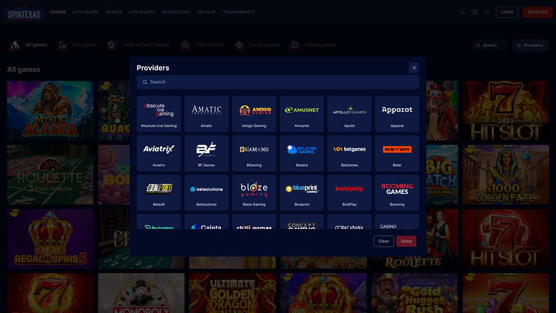 SpinTexas Casino — Developers