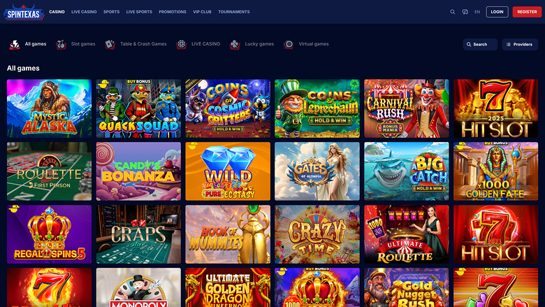SpinTexas Casino — Games lobby
