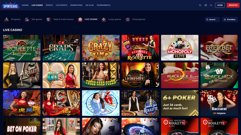 SpinTexas Casino — Livedealer