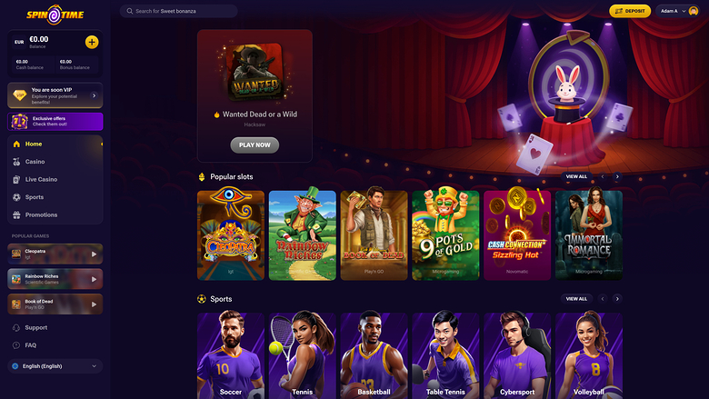 SpinTime — Homepage
