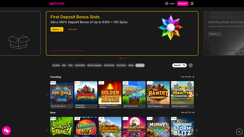 SpinYoo Casino — Homepage