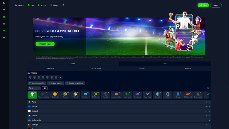 SpinzWin Casino — Sportsbook