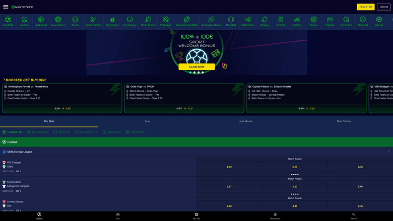 SportEmpire Casino — Homepage