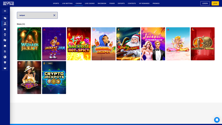 Sports Betting Casino — Jackpot games