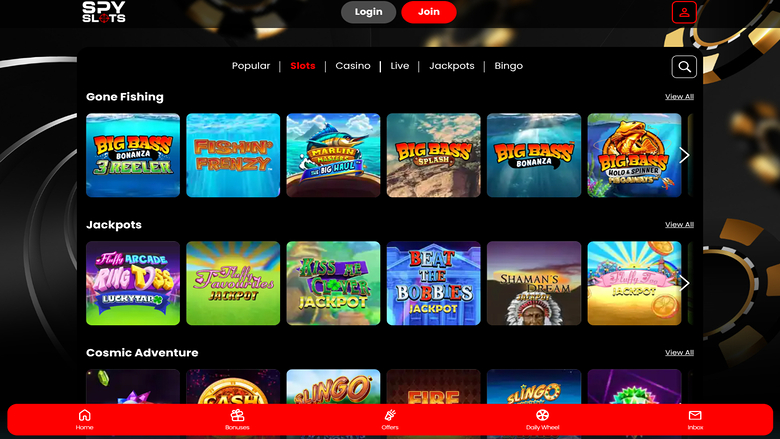 Spy Slots — Games lobby