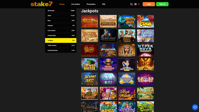 Stake7 Casino — Jackpot games