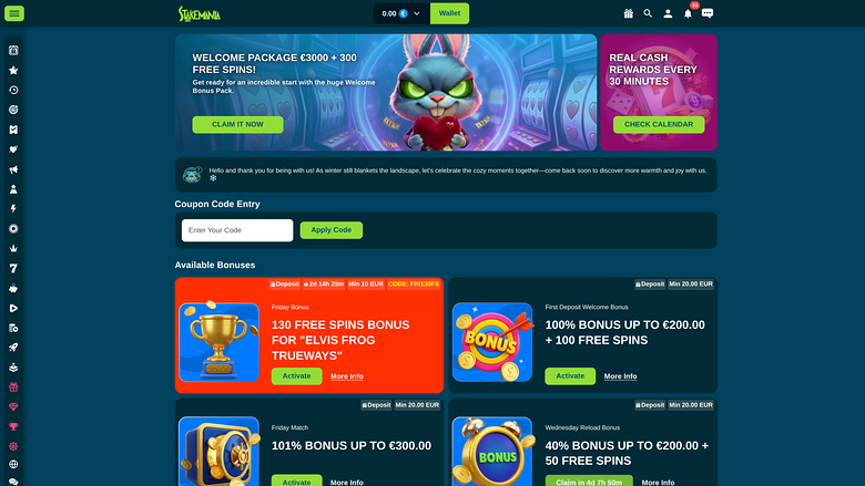 StakeMania Casino — Promotions page
