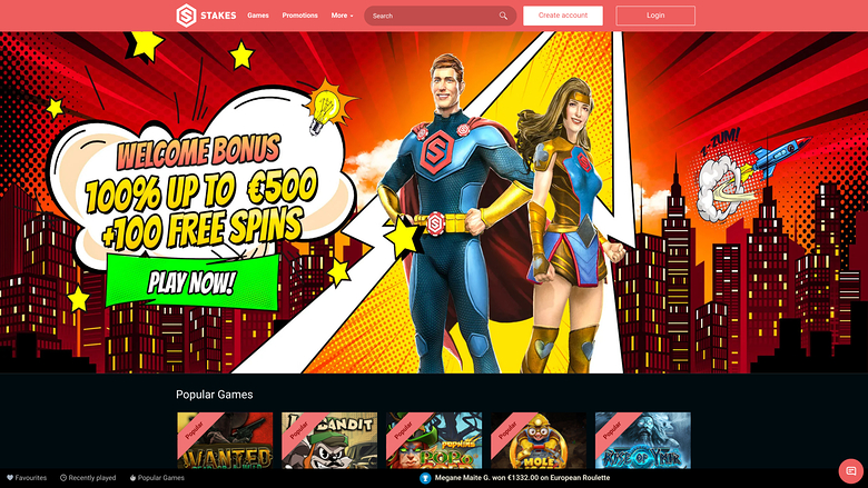 Stakes Casino — Homepage