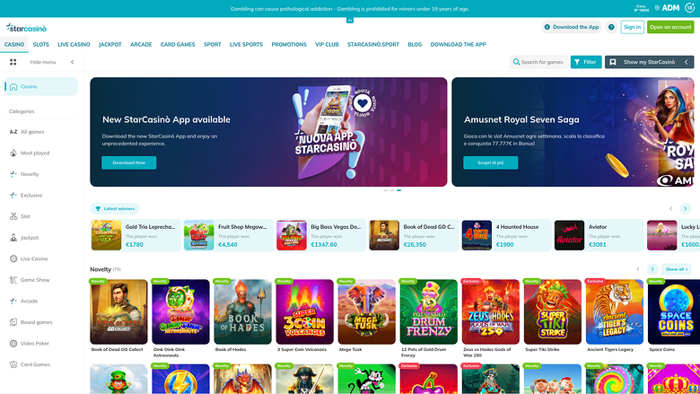Star Casino — Homepage