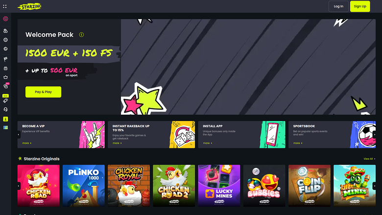 Starzino Casino — Homepage