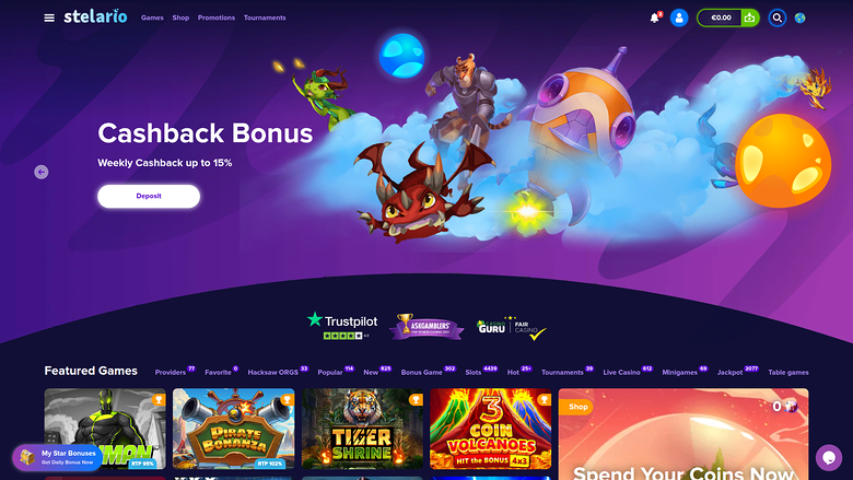 Stelario Casino — Homepage