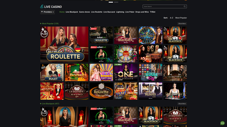 Sultanbet Casino — Live dealer lobby