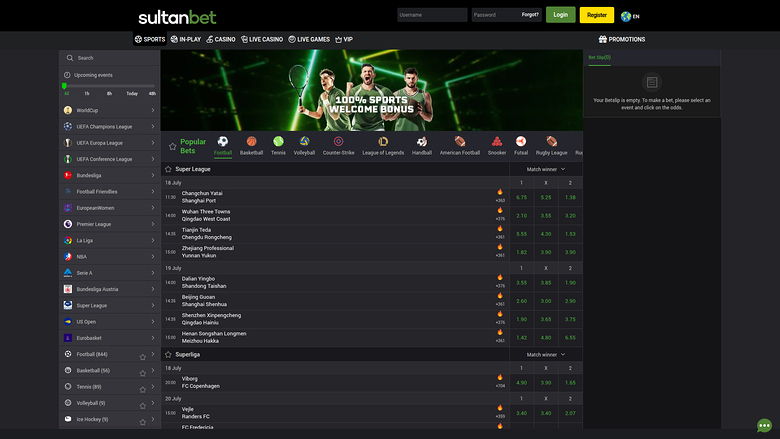 Sultanbet Casino — Sportsbook