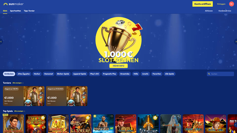 Sunmaker Casino — Homepage