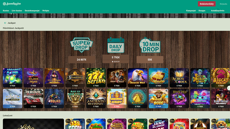 SuomiKasino — Jackpot games