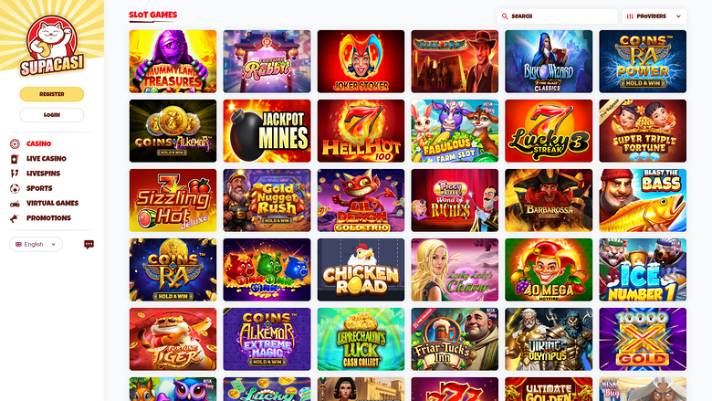 Supacasi Casino — Games lobby