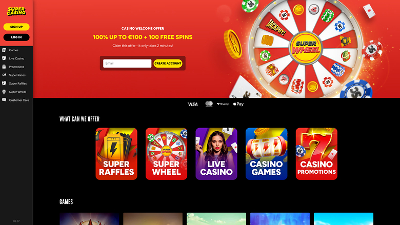 SuperCasino — Homepage