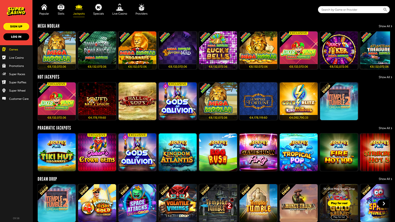 SuperCasino — Jackpot games