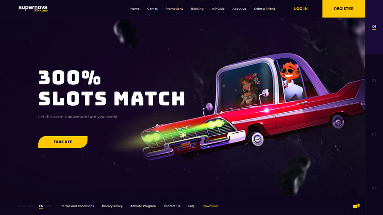 Supernova Casino — Homepage
