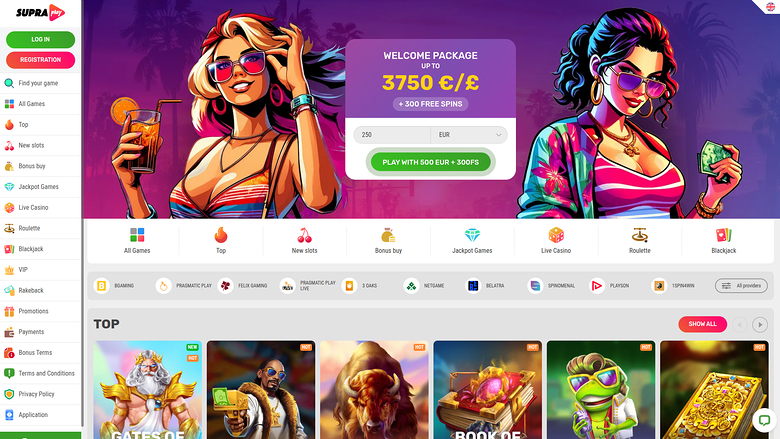 SupraPlay Casino — Homepage