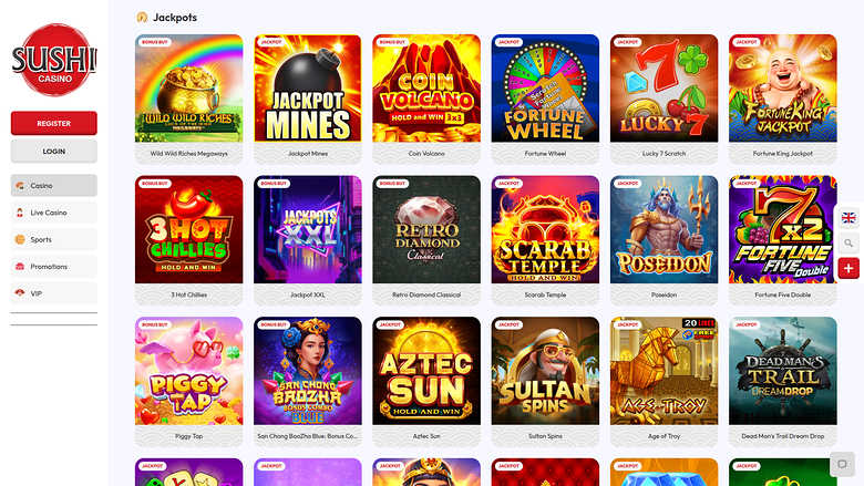 Sushi Casino — Jackpot games