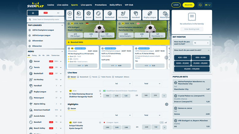 SvenPlay Casino — Sportsbook