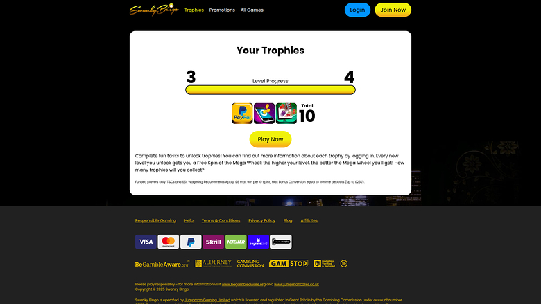 Swanky Bingo — Trophies