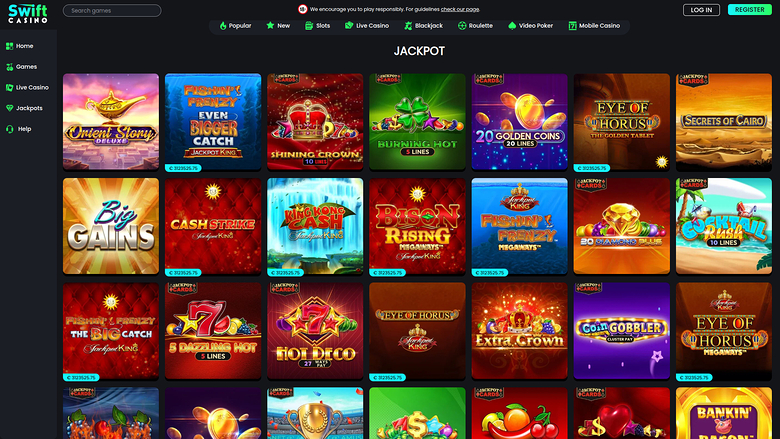 Swift Casino — Jackpot games