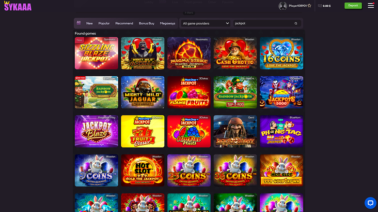 Sykaaa — Jackpot games