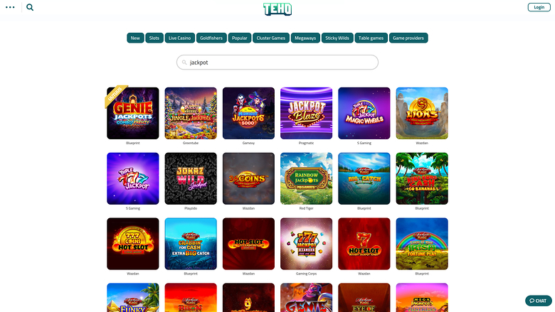 Teho Kasino — Jackpot games