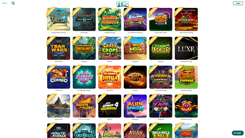 Teho Kasino — Games lobby