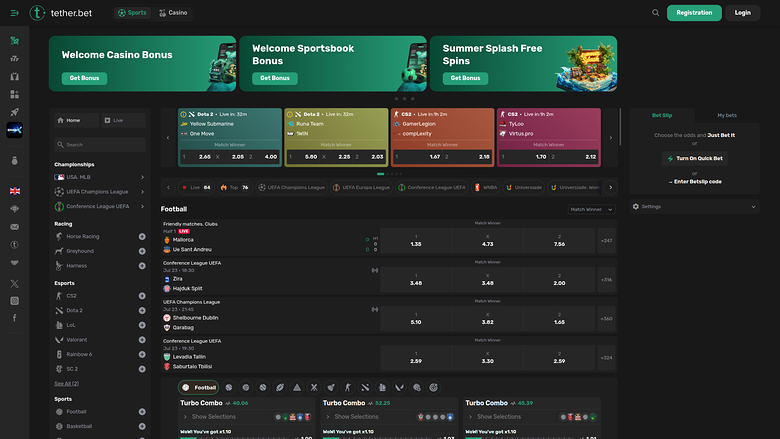 Tether Bet Casino — Sportsbook