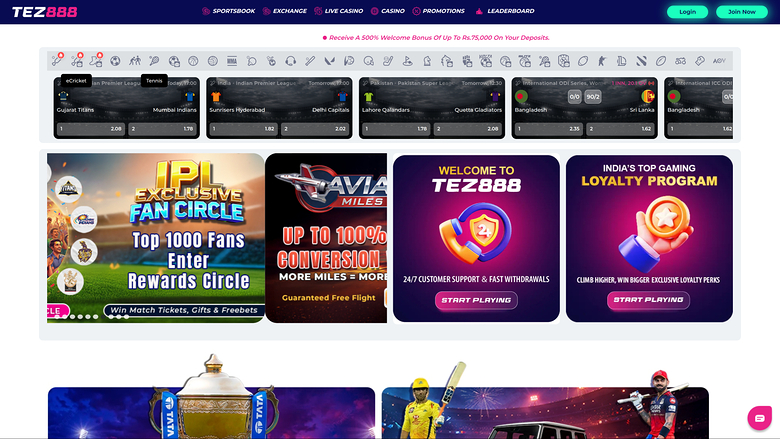 Tez888 Casino — Homepage