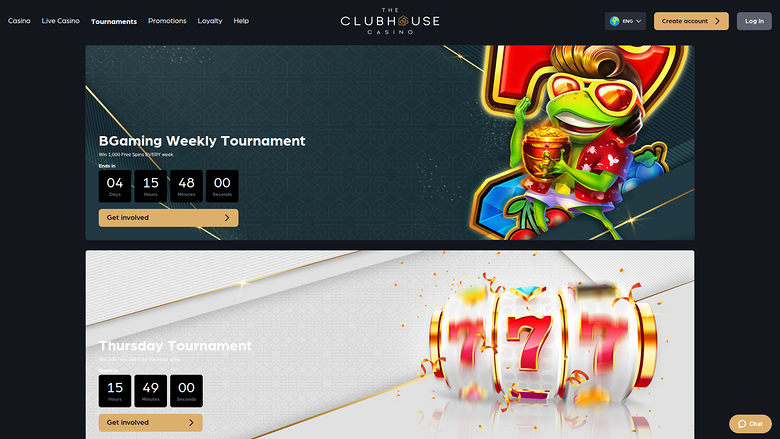 The Club House Casino — Tournaments