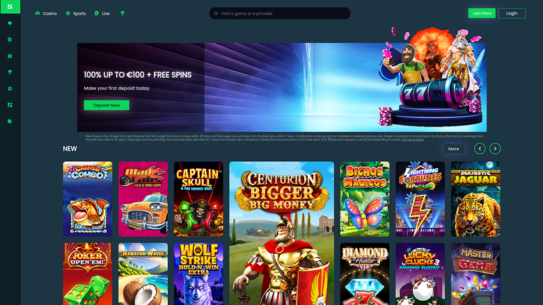 The Online Casino — Homepage