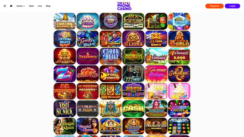 The Phone Casino — Games lobby
