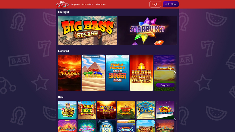 The Sun Play Casino — Games lobby