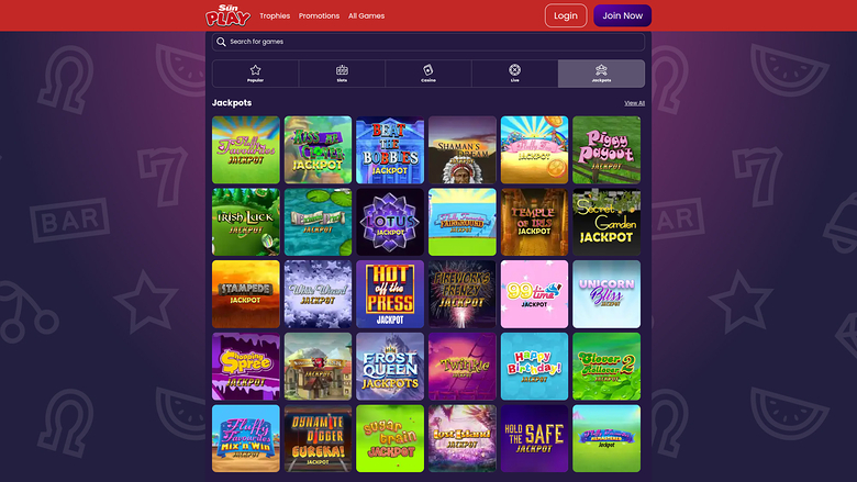 The Sun Play Casino — Jackpot games