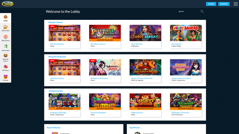 The Virtual Casino — Homepage