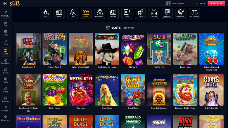 TheSlotz Casino — Games lobby