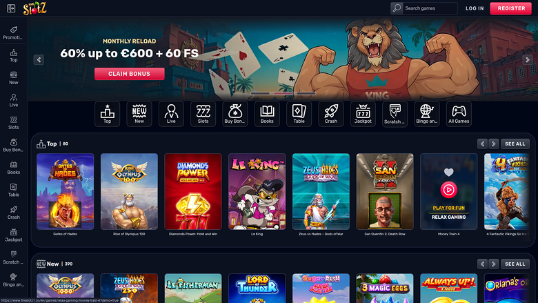 TheSlotz Casino — Homepage